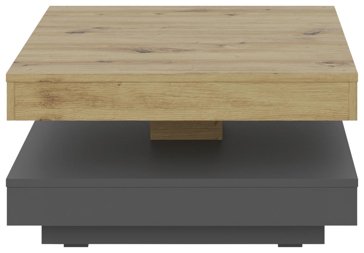 STOLIK KAWOWY SALLY -EXKLUSIV- - antracytowy/czarny, Design, materiał drewnopochodny/tworzywo sztuczne (70/70/34cm) - Xora