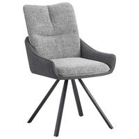 Scaun TESSA - negru/gri, Modern, lemn/metal (55cm) - Premium Living