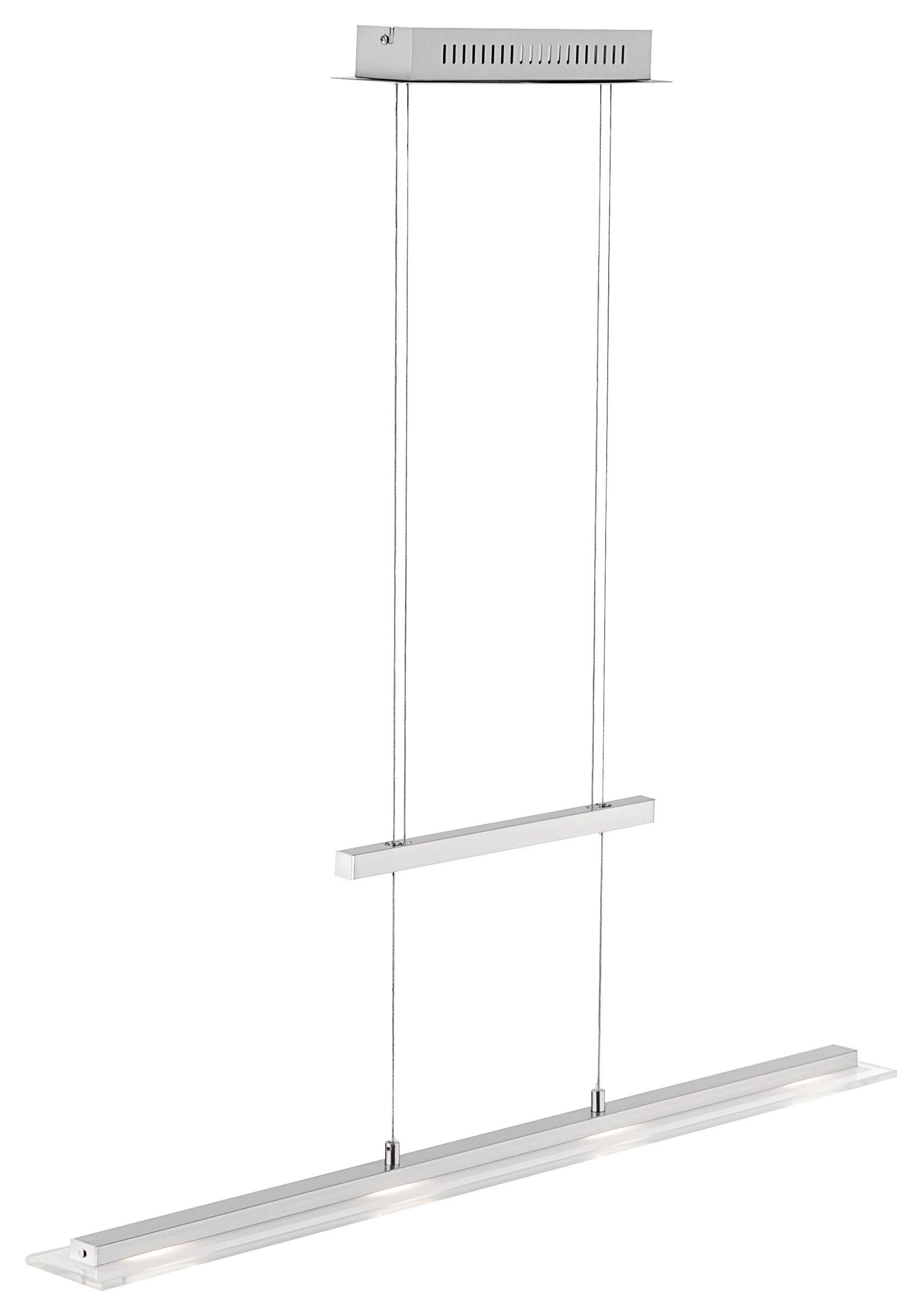 LAMPA WISZĄCA LED 211224 TENSO - kolor niklowy, Design, metal/szkło (88/9/80-150cm) - Fischer & Honsel