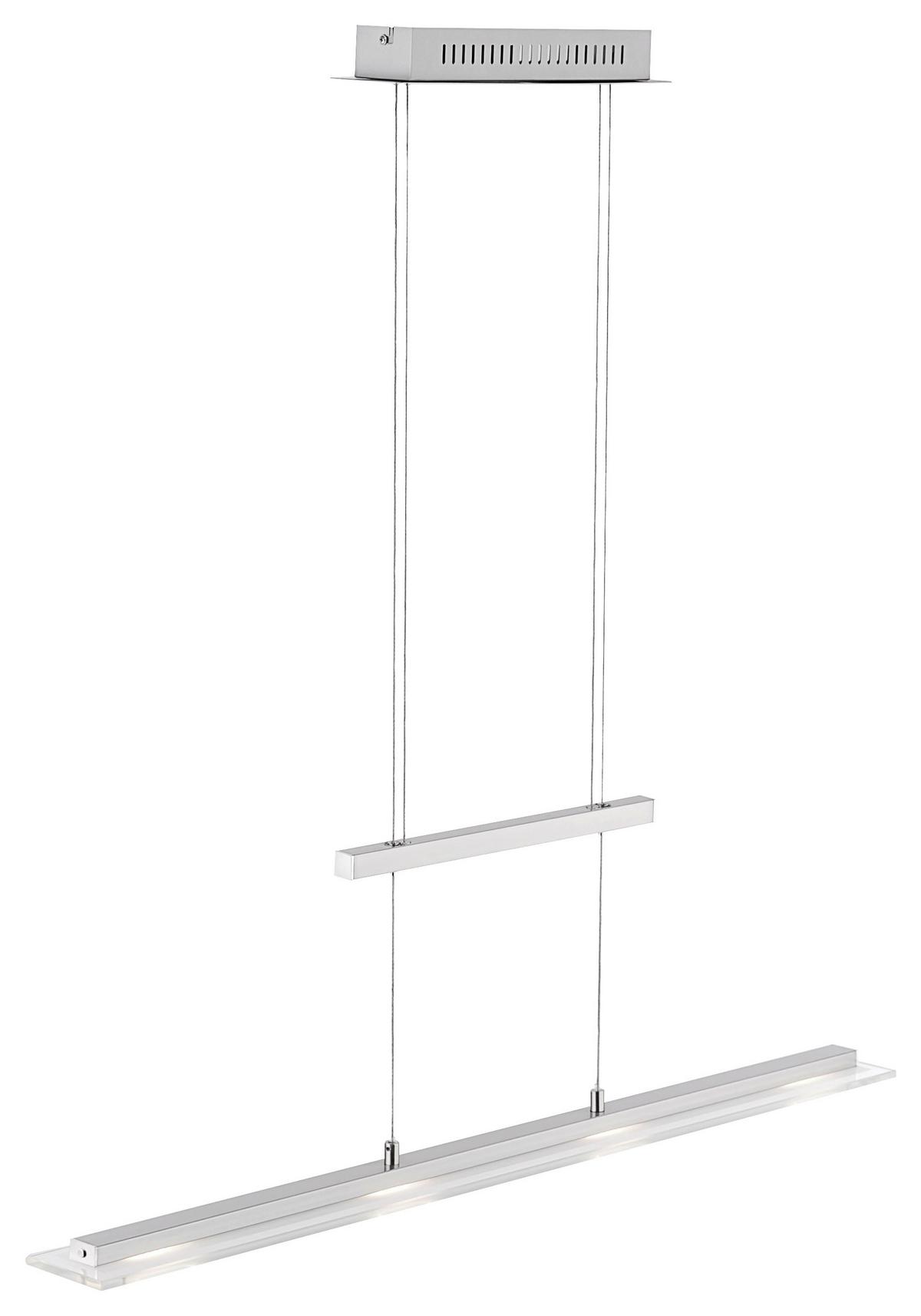 LAMPA WISZĄCA LED 211224 TENSO - kolor niklowy, Design, metal/szkło (88/9/80-150cm) - Fischer & Honsel