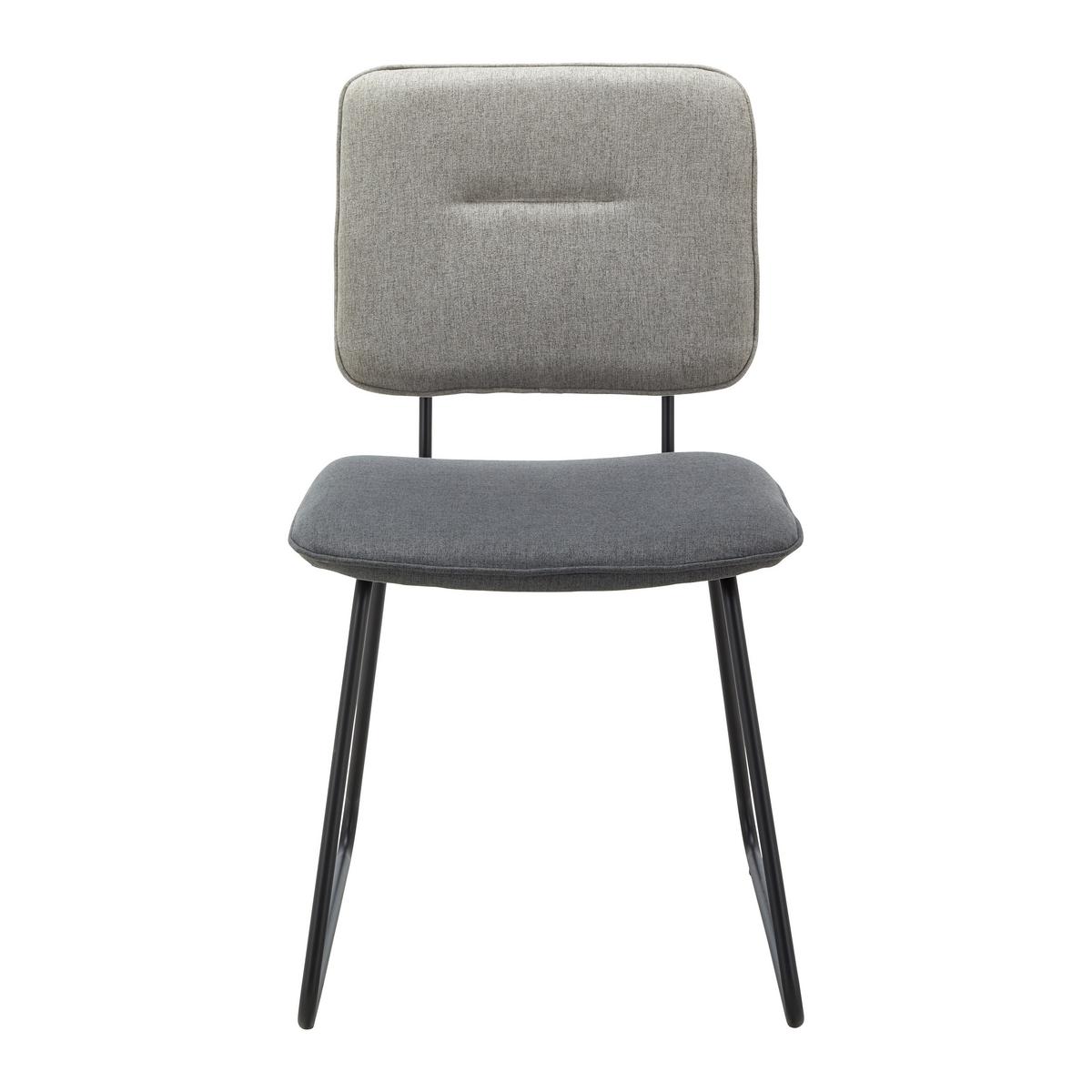 KRZESŁO AVA - jasnoszary/czarny, Modern, metal/drewno (49/85/62cm) - Bessagi Home