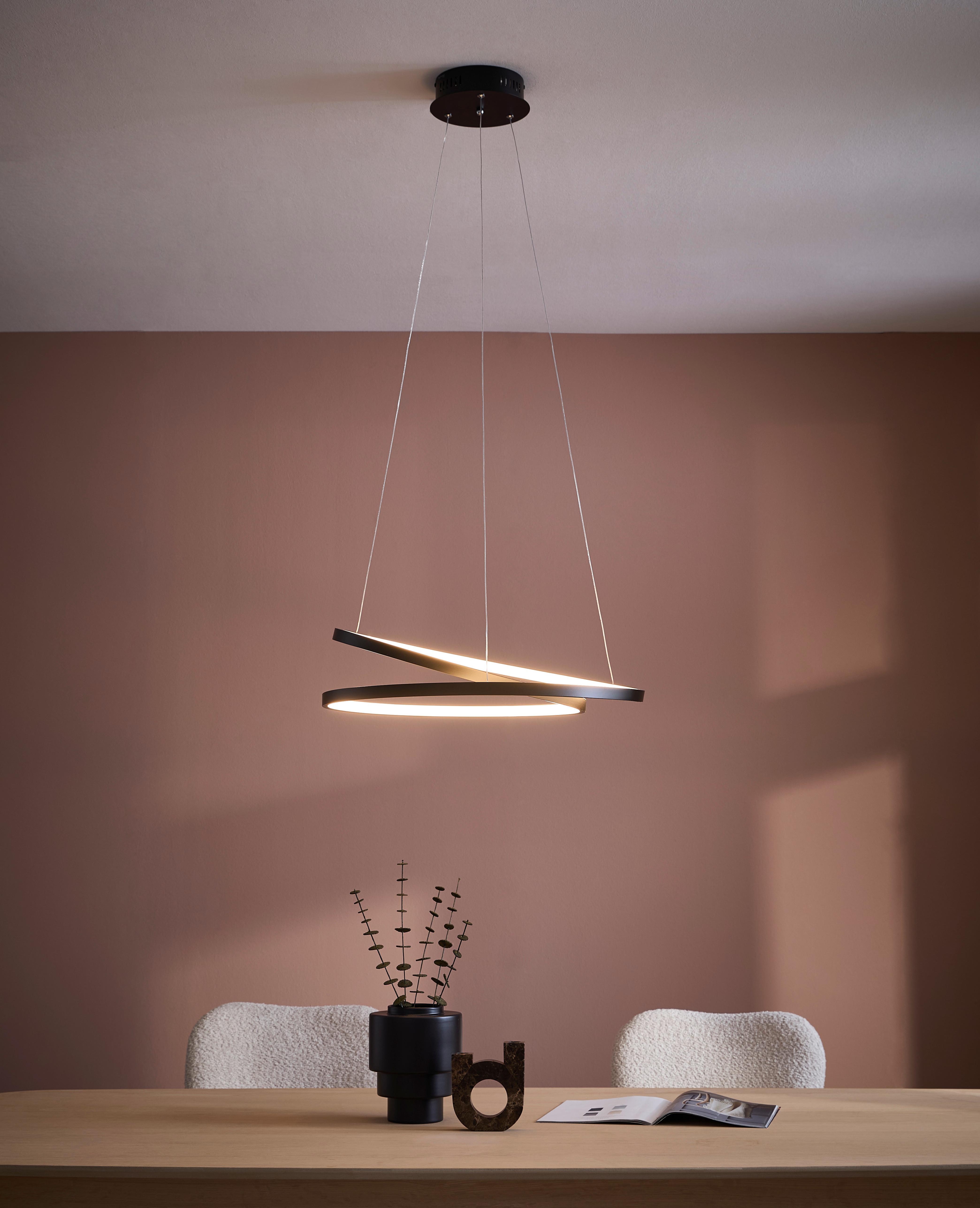 LED-Hängeleuchte Roman max. 32 Watt - Schwarz, Design, Kunststoff/Metall (60/60/100cm) - Paul Neuhaus