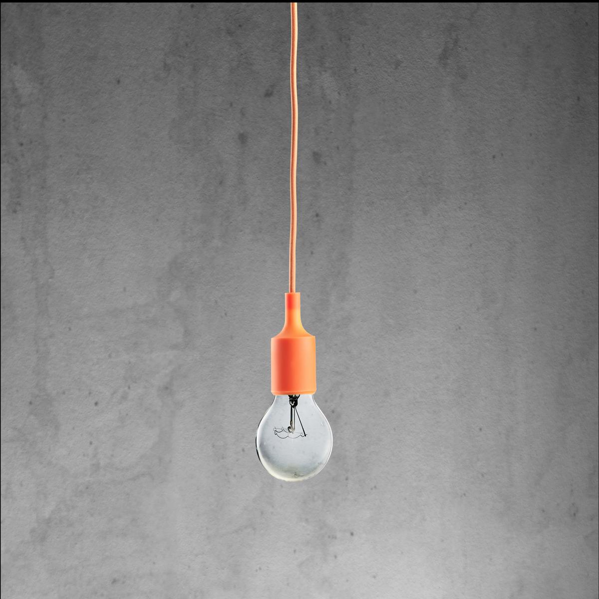 LAMPA WISZĄCA ABBY - pomarańczowy, Modern, tworzywo sztuczne (9/92cm) - Bessagi Home