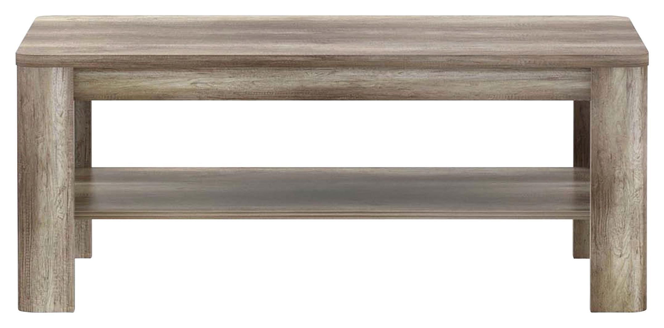 Măsuță pentru canapea Tiziano - culoare lemn stejar, Modern, plastic/material pe bază de lemn (110/45/60cm) - Modern Living