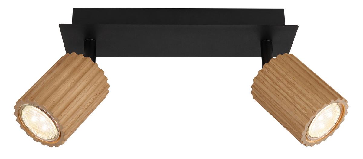 STRAHLER 57037-2 WENZEL - Dunkelbraun/Schwarz, Natur, Holz/Metall (25,5/8/13cm) - Globo