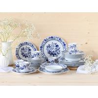 Kombinirani Servis Flora, 30-Delni - modra/bela, Design, keramika - Creatable