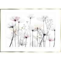 Bild Elena ca. 70x100cm - Pink/Goldfarben, Holzwerkstoff/Papier (100/70cm) - Modern Living