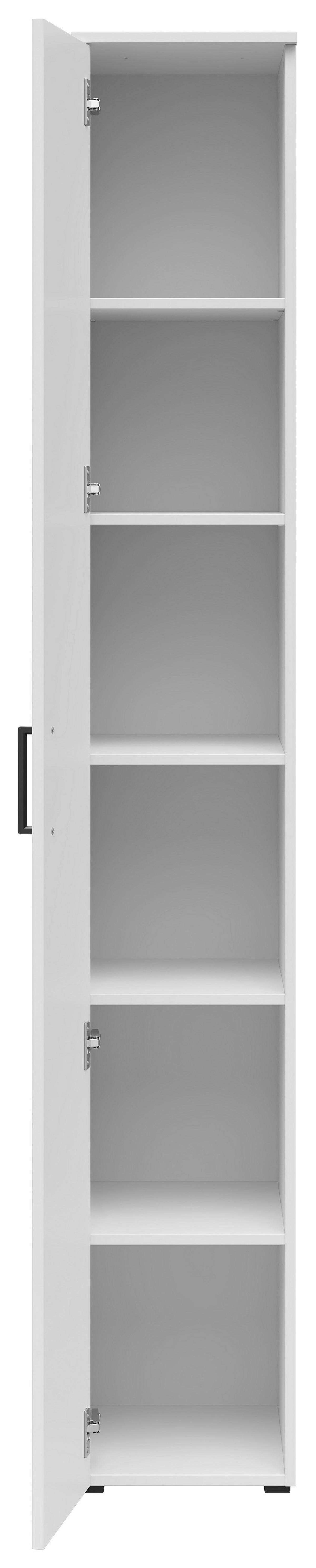 Schrank Multistauraum Weiß - Schwarz/Weiß, MODERN, Holzwerkstoff/Kunststoff (30/195/40cm) - Mömax