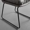 STOL KONA - grå/svart, Modern, metall/trä (48/90/65cm) - Bessagi Home
