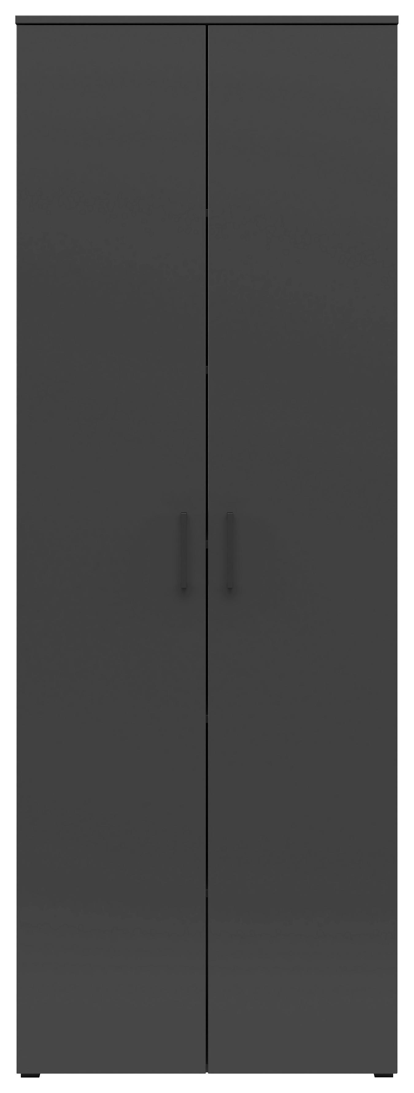 Schrank Multistauraum Graphitfarben - Graphitfarben/Schwarz, MODERN, Holzwerkstoff/Kunststoff (70/195/40cm) - Mömax