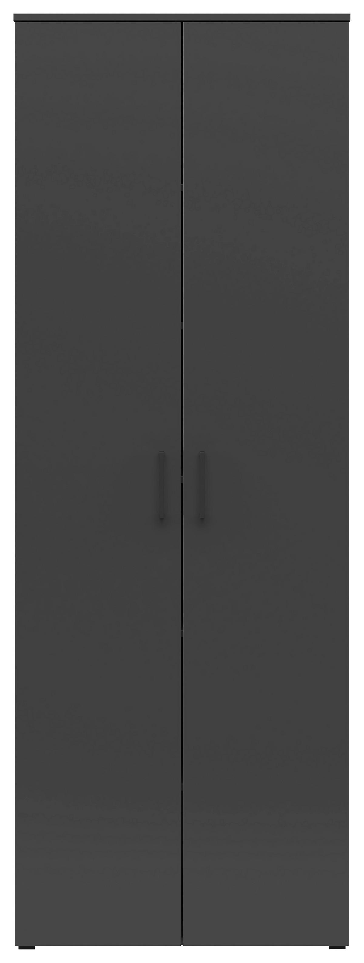 Omara Multistauraum - črna/barve grafita, Moderno, umetna masa/leseni material (70/195/40cm) - Premium Living