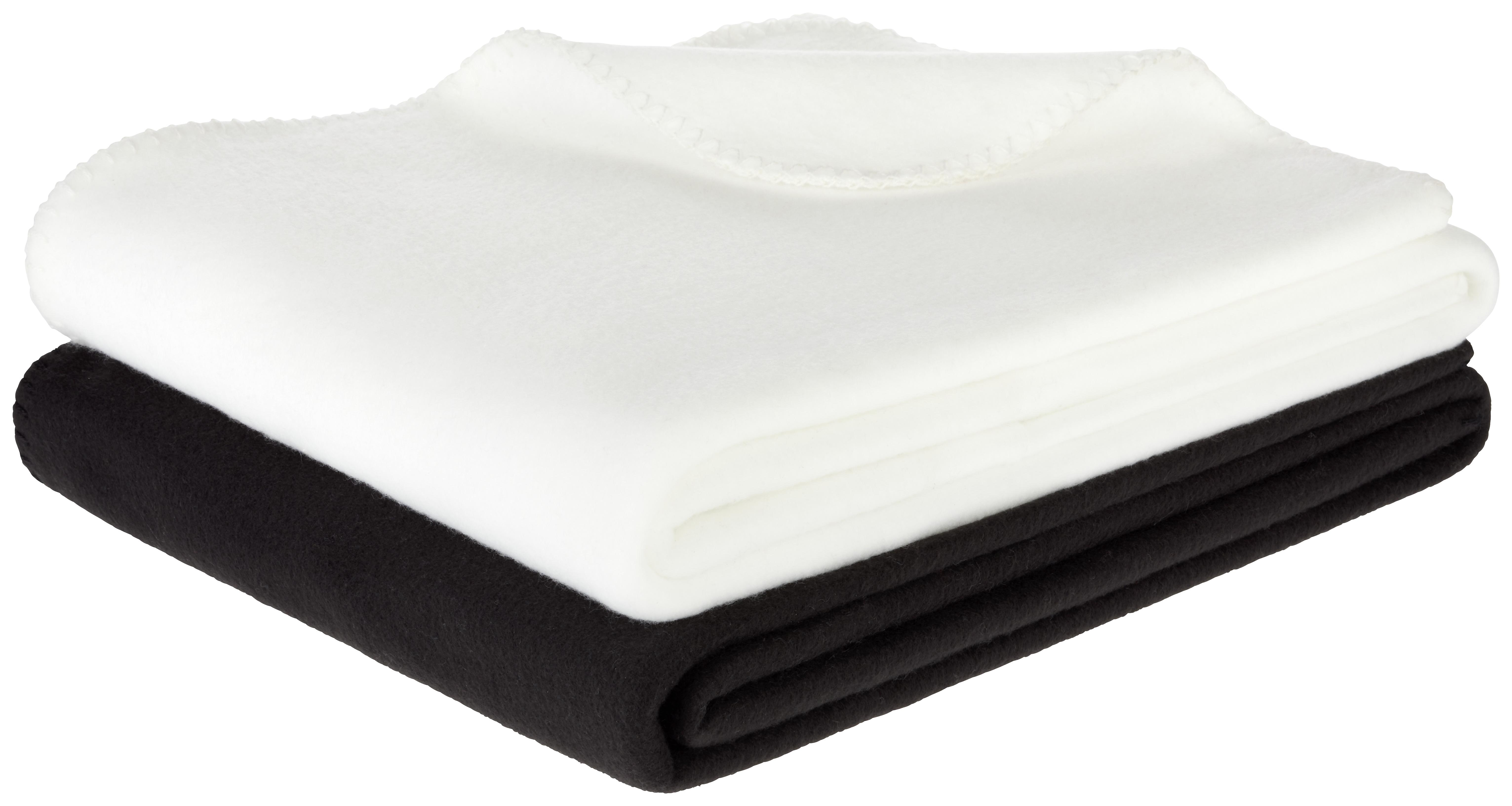 Fleecedecke Beatrix ca. 130x160cm - Weiss, Textil (130/160cm) - Based