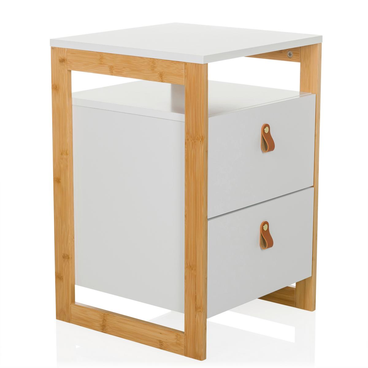 Mizica Tarolo, Bela - svetlo rjava/bela, Moderno, leseni material (40/60/40cm) - MID.YOU