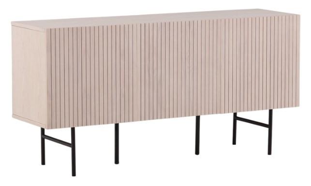 SIDEBOARD BJÖRKÖN - Schwarz/Weiß, Design, Holz/Metall (150/75/42cm) - Livetastic
