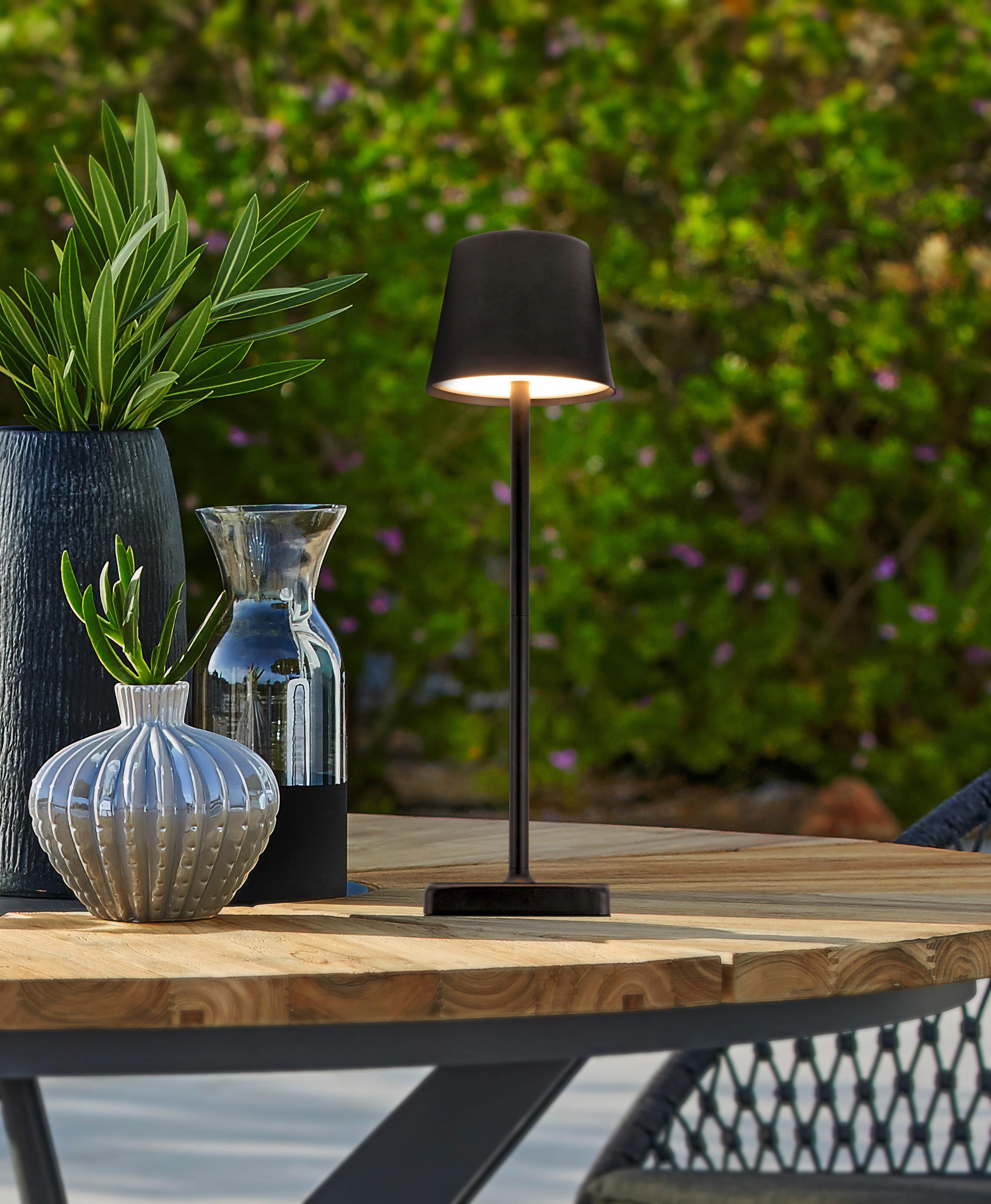 LAMPA SOLARNA MOBILE - czarny/biały, Basics, tworzywo sztuczne/metal (10,7/38cm) - Ambia Garden
