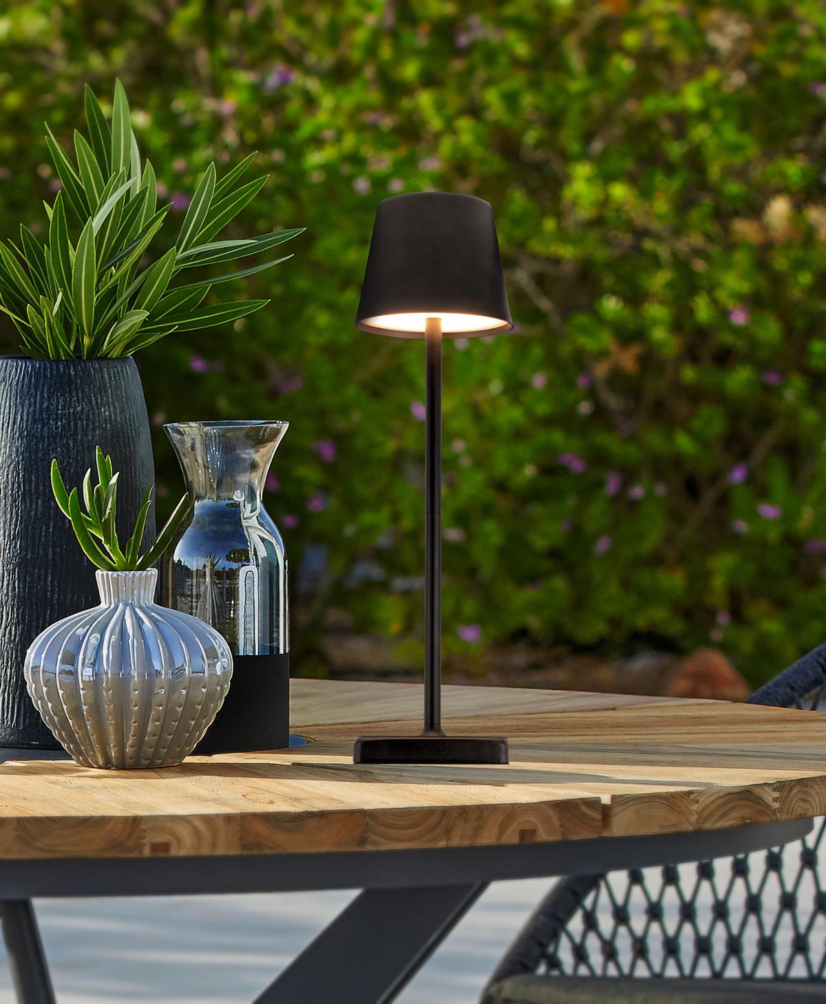 LAMPA SOLARNA MOBILE - czarny/biały, Basics, tworzywo sztuczne/metal (10,7/38cm) - Ambia Garden
