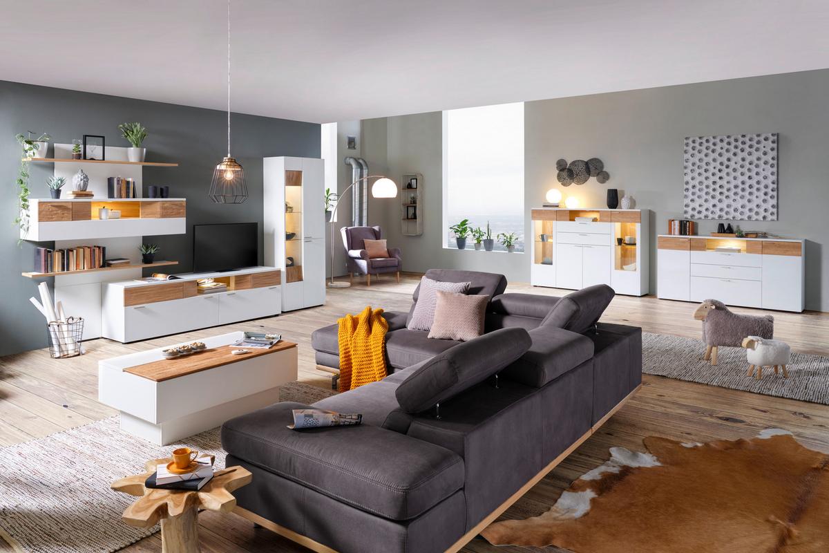 Wandpaneel in Weiß - Weiß, MODERN, Holzwerkstoff (150/204/25cm) - Premium Living