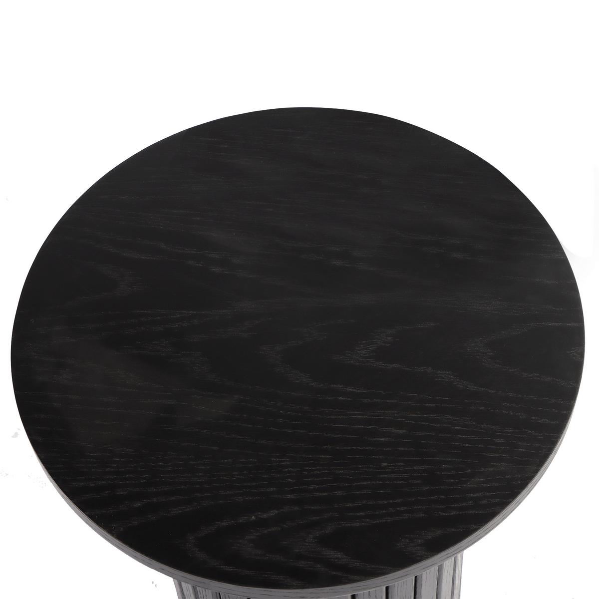 STOLIK BOCZNY PEDRO - czarny, Design, materiał drewnopochodny/drewno (40/40/45cm) - Xora