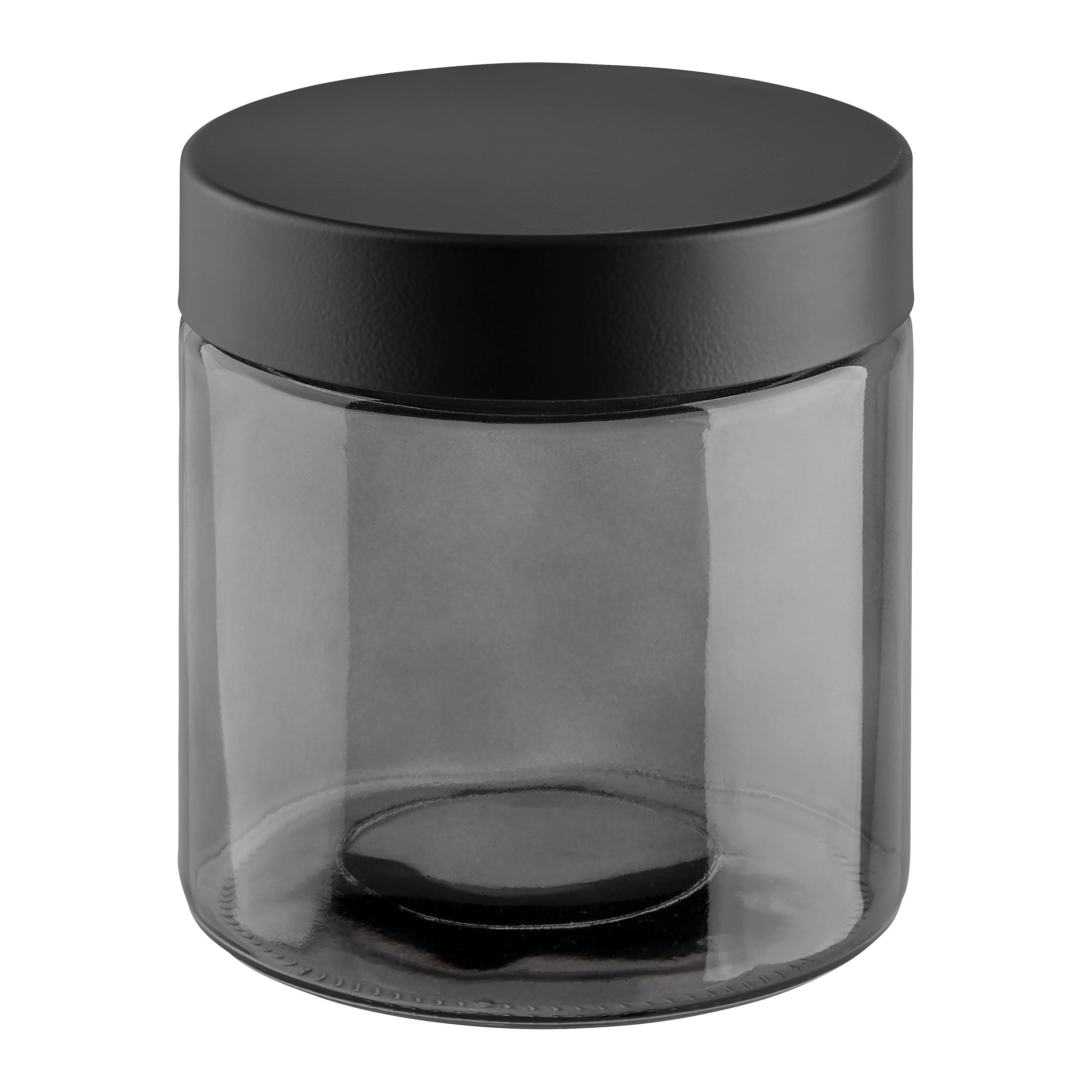 FÖRVARINGSBURK MAGNUS BLACK - 0,75 L - svart/grå, Modern, metall/glas (11/12cm) - Mömax