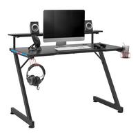 Gaming Miza Racer 2, Črna, 120x64 - črna, Moderno, kovina/leseni material (120/75-90,8/64cm) - Mömax