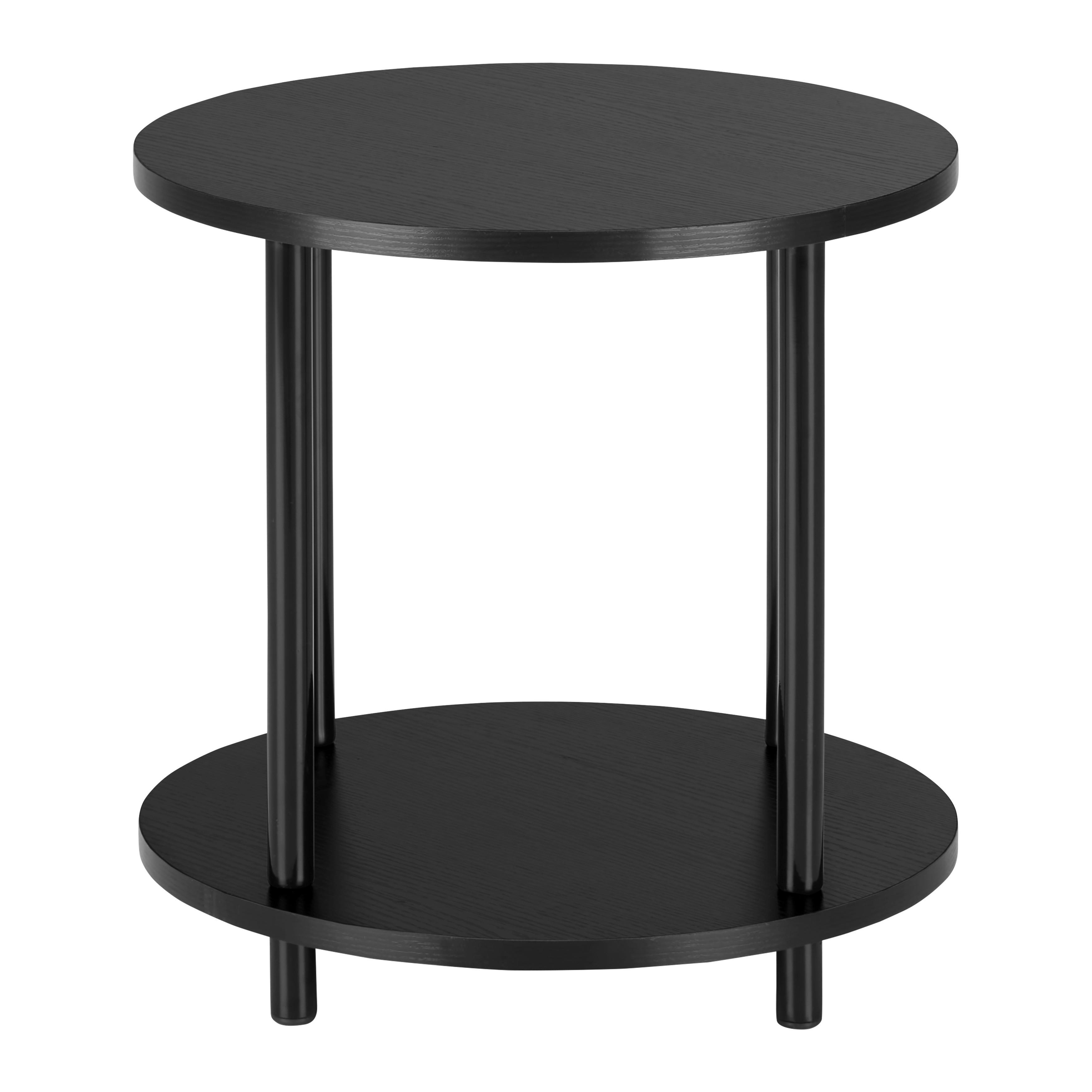 SIDOBORD NEAPEL -SB- - svart, Modern, metall/trämaterial (40/40cm) - Mömax