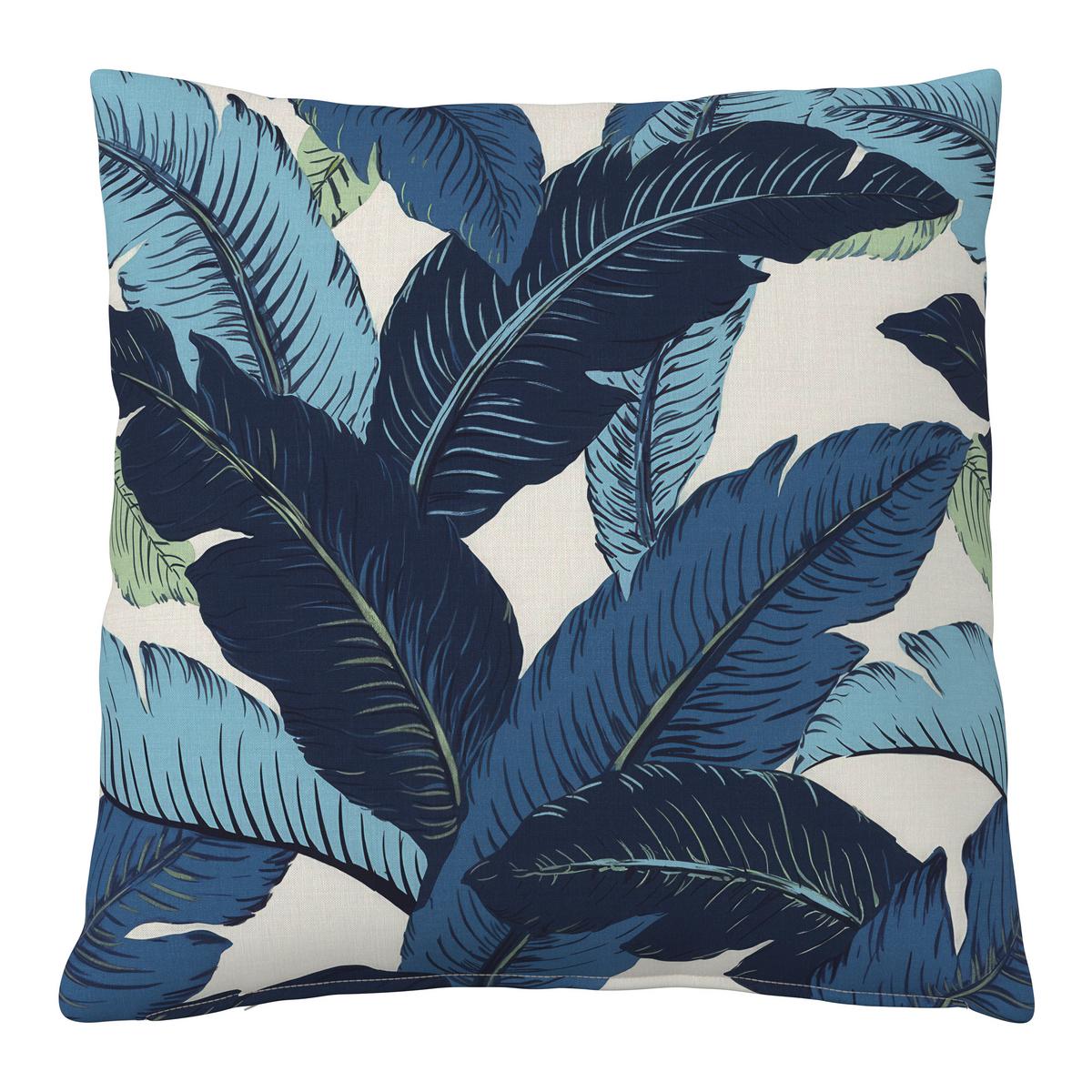 Outdoorkissen Luisa Blau/Weiß ca. 45x45 cm - Blau/Weiß, MODERN, Textil (45/45/10cm) - Bessagi Garden