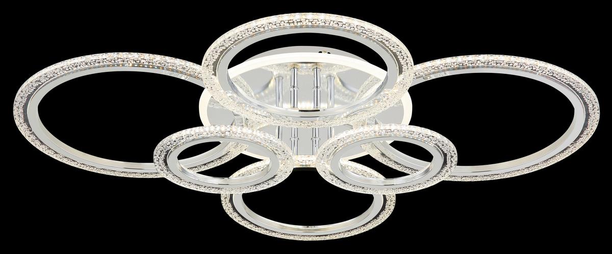 Led-deckenleuchte 67366-48 Salinas - Klar/Chromfarben, Design, Kunststoff/Metall (78/60,5/11,5cm) - Globo