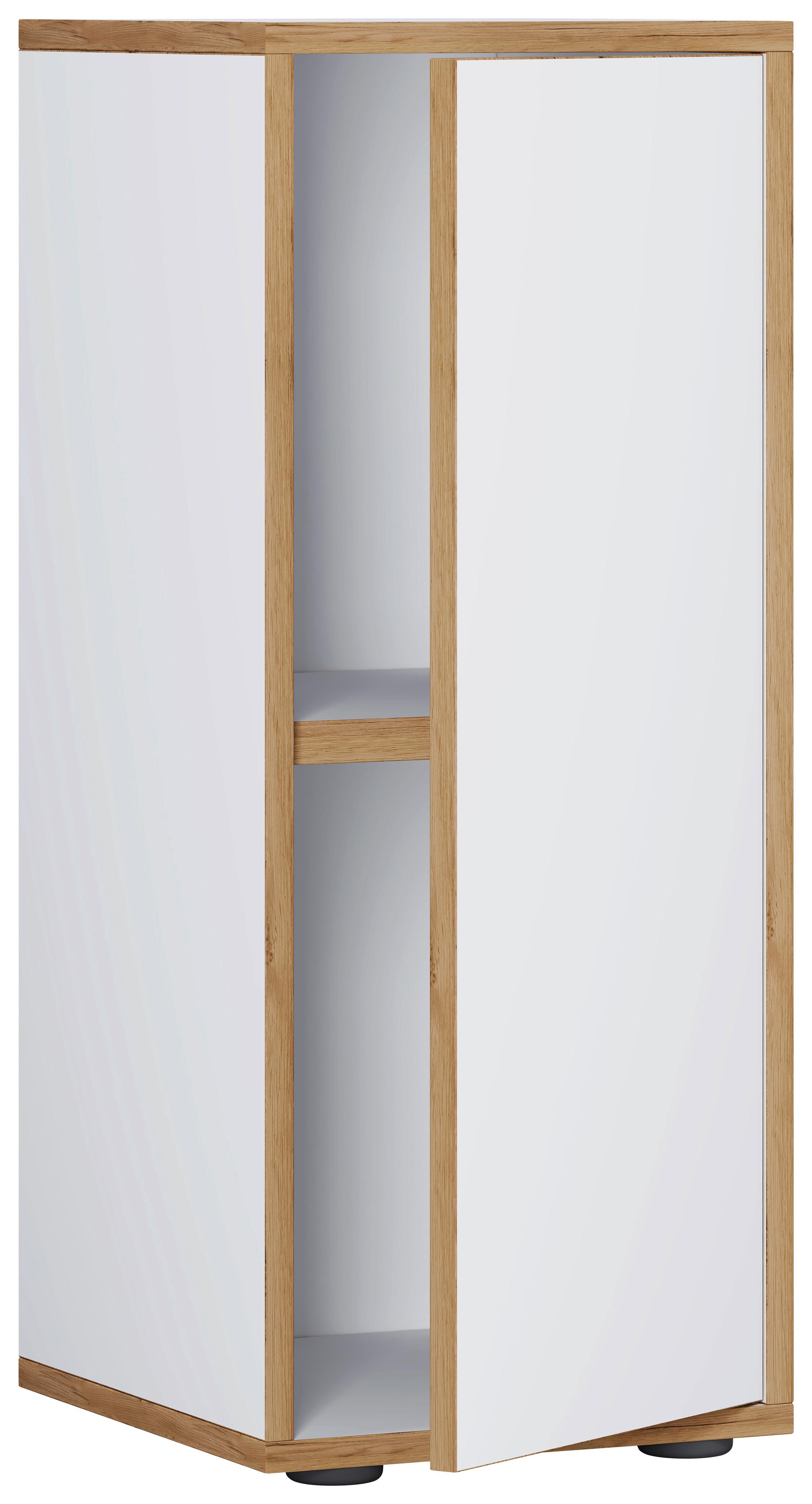 AKTENSCHRANK SALIA B30 - Honigeiche/Weiss, Design, Holzwerkstoff (30/74/33cm) - MID.YOU