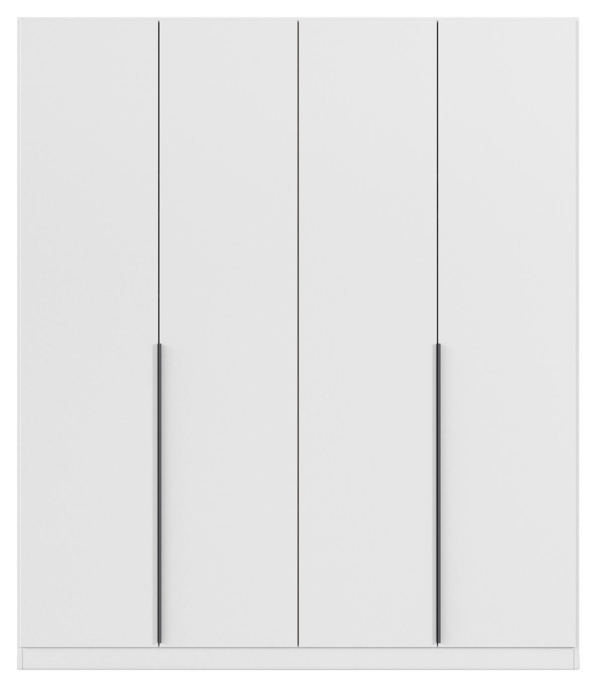 Dulap cu uși rotative ALABAMA - alb/gri închis, Modern, material pe bază de lemn (181/229/54cm) - Modern Living