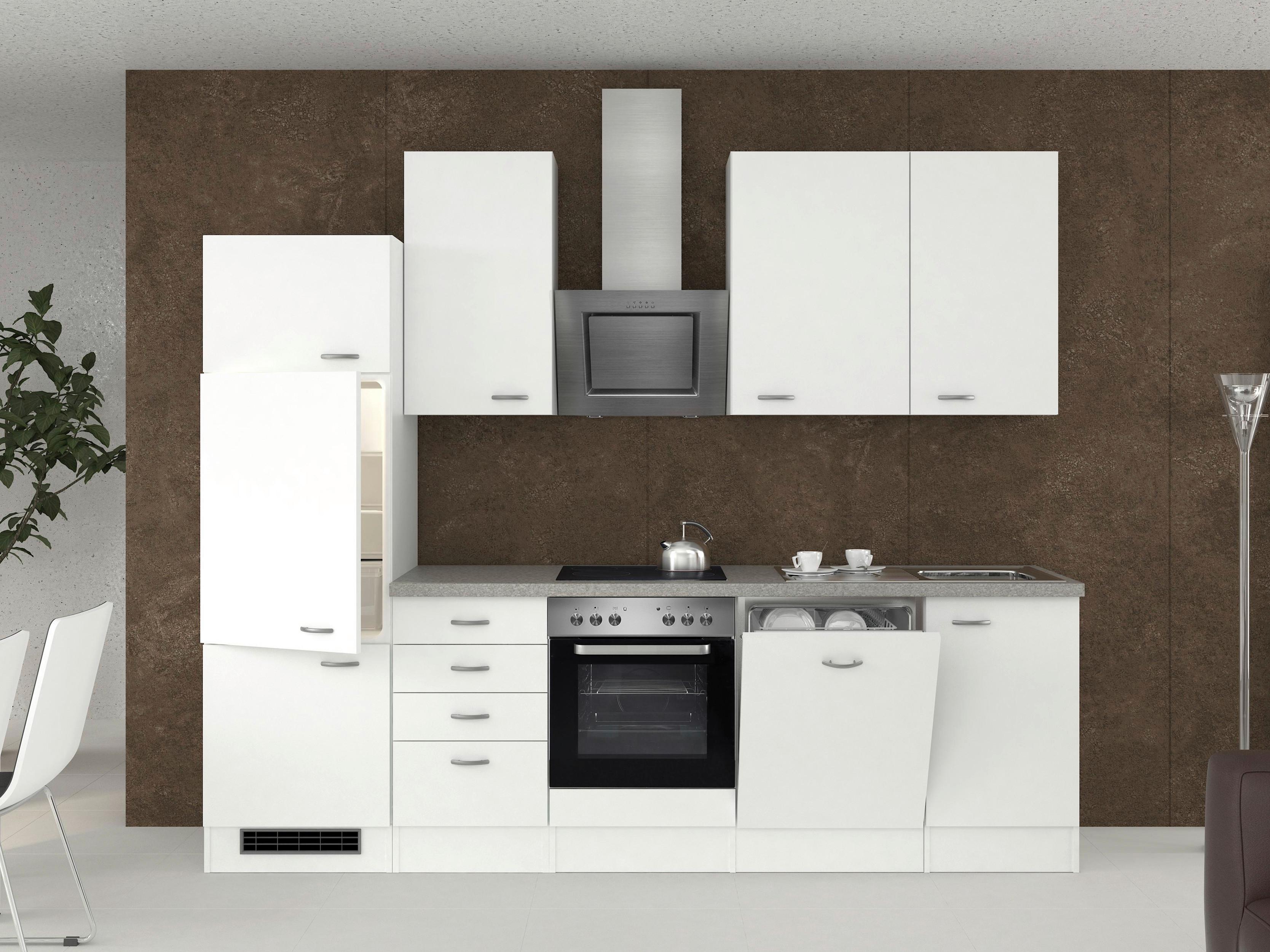 Kuhinjski Blok Wito 280-2301-026 - bijela/boje oplemenjenog čelika, Modern, drvni materijal/plastika (280cm) - MID.YOU