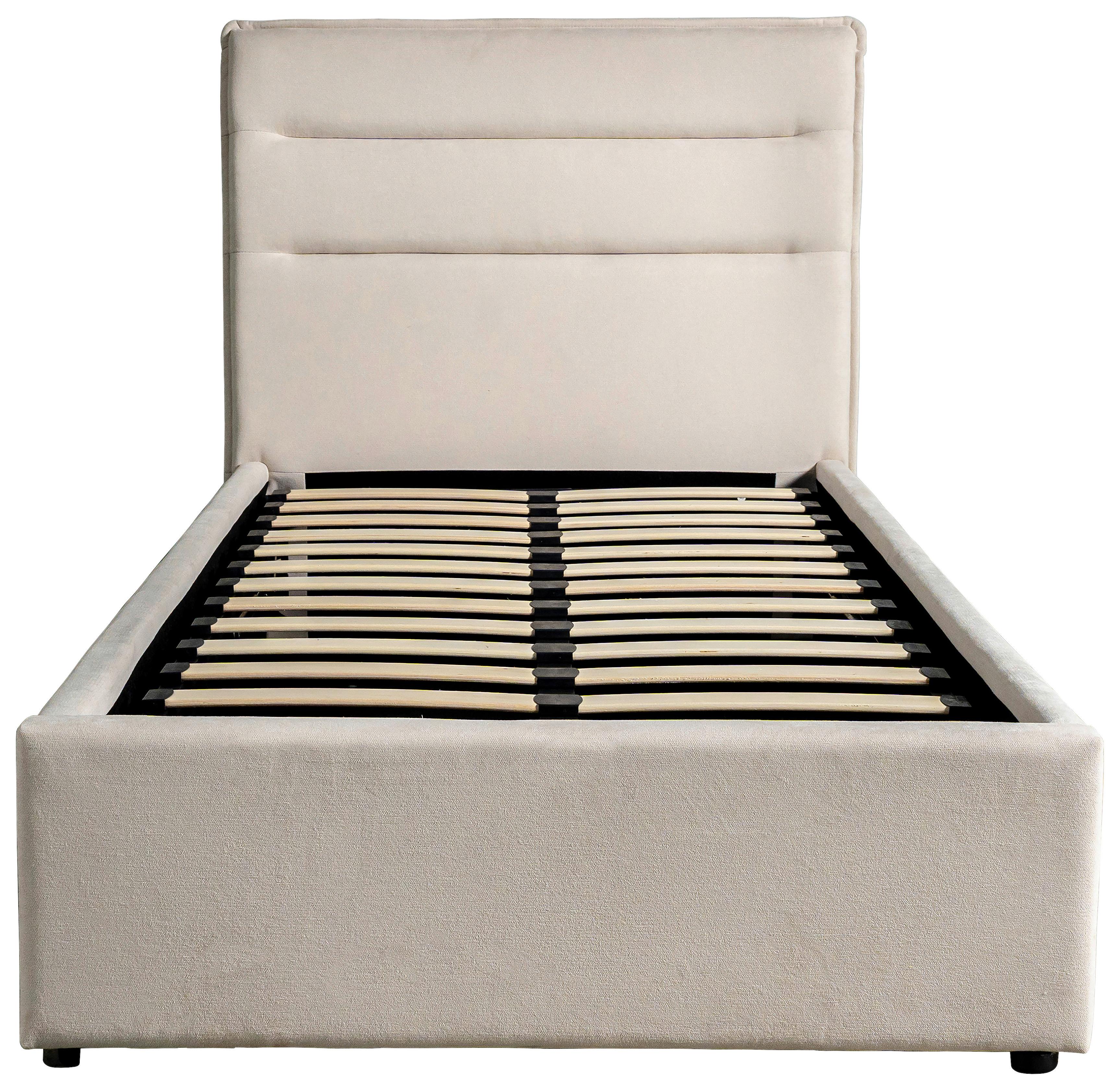 STOPPAD SÄNG SIENNA -EXKLUSIV- -BASED- - beige/svart, Lifestyle, metall/trä (90/200cm) - Based