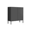 Kommode Mailand Typ 4 Anthrazit - Anthrazit, MODERN, Holzwerkstoff/Metall (79/86/33cm) - MID.YOU