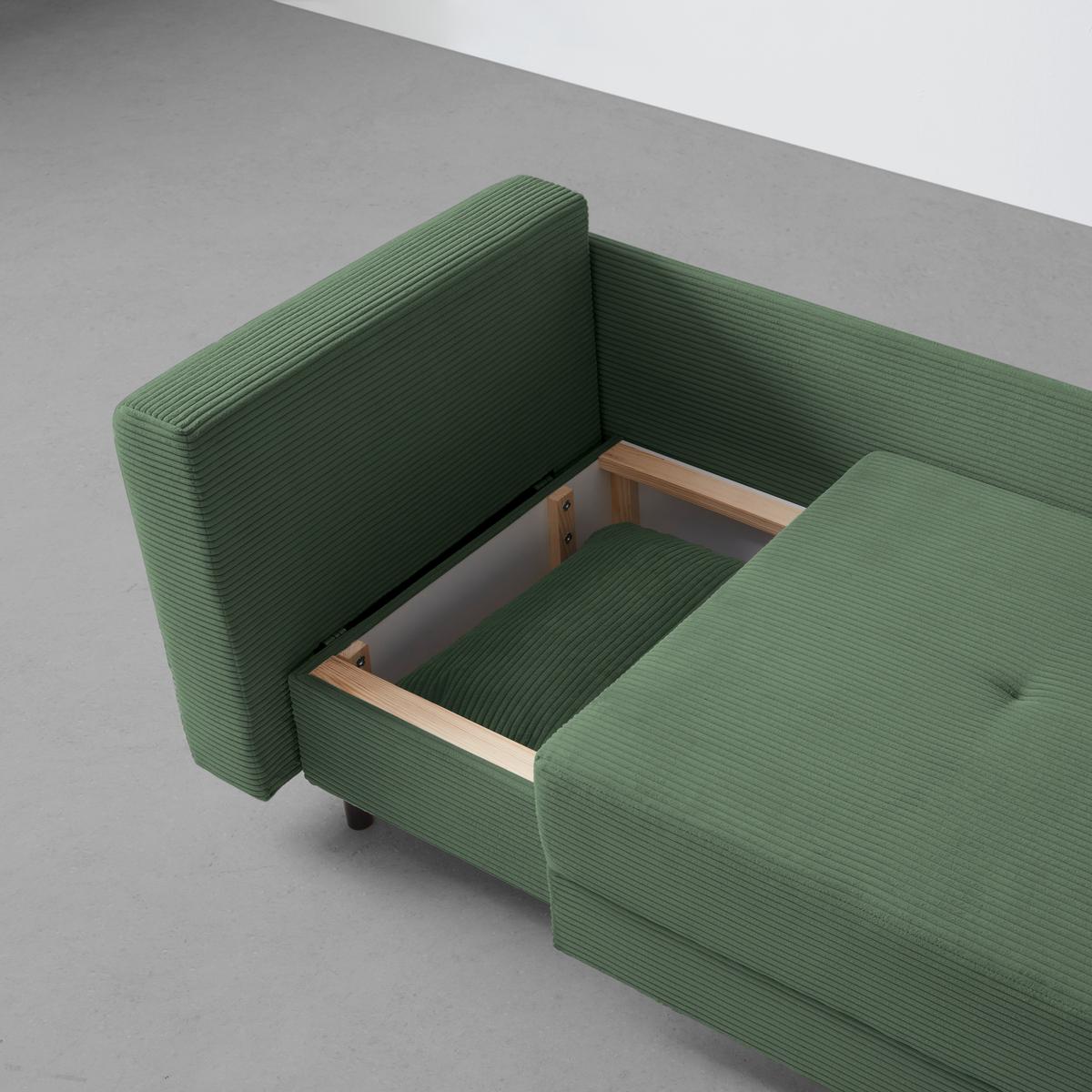 Liege Nova Olivgrün - Schwarz/Olivgrün, MODERN, Holz/Textil (85/62/145cm) - Based