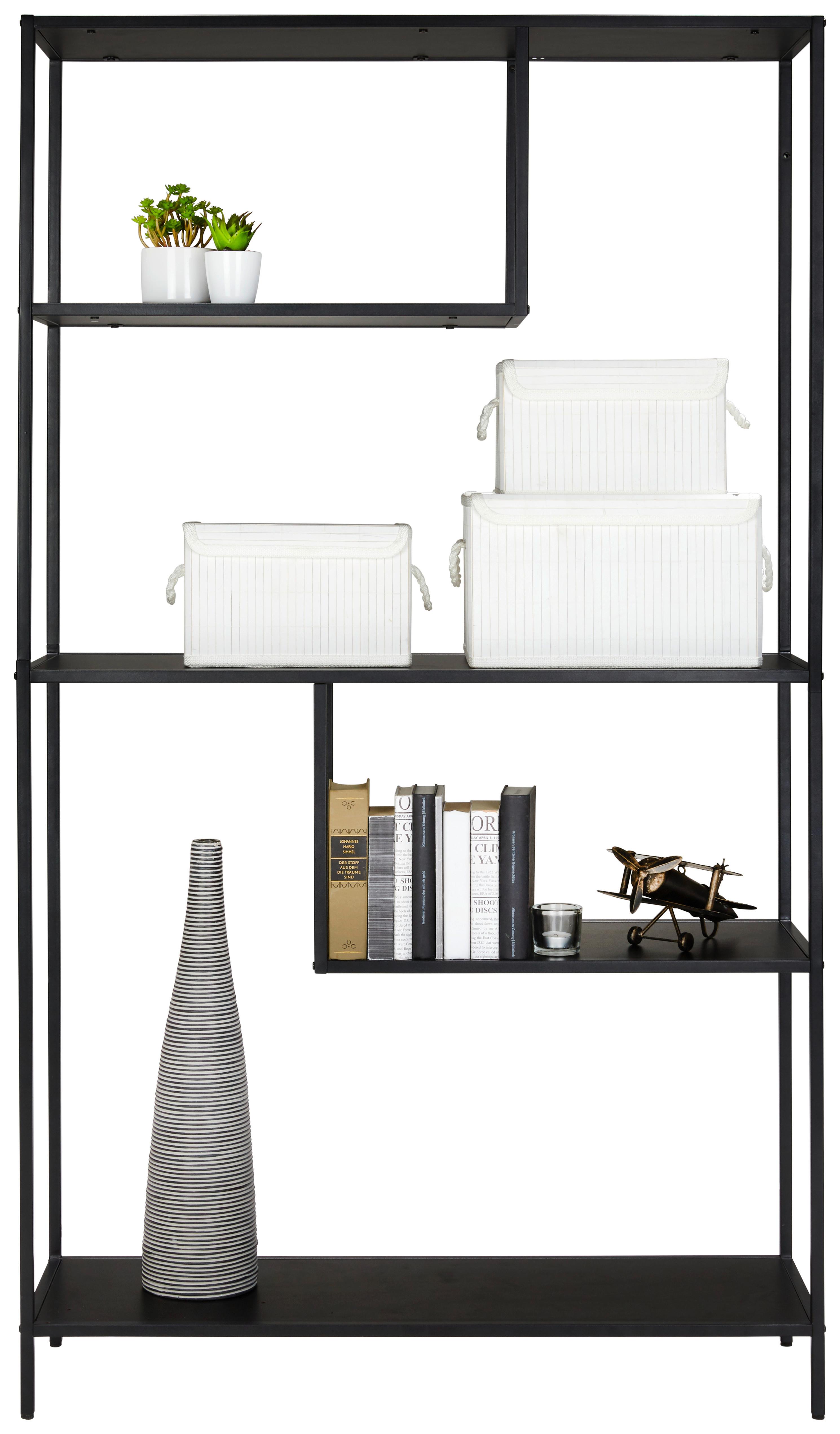 Regal in Schwarz - Schwarz, MODERN, Holzwerkstoff/Metall (100/178/33cm) - Modern Living