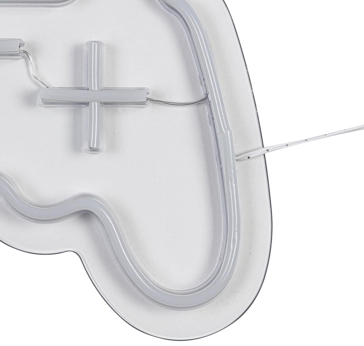 Okrasna Led-svetilka Spieli - bela/prosojno, Moderno, umetna masa (30/22/1,30cm) - Mömax