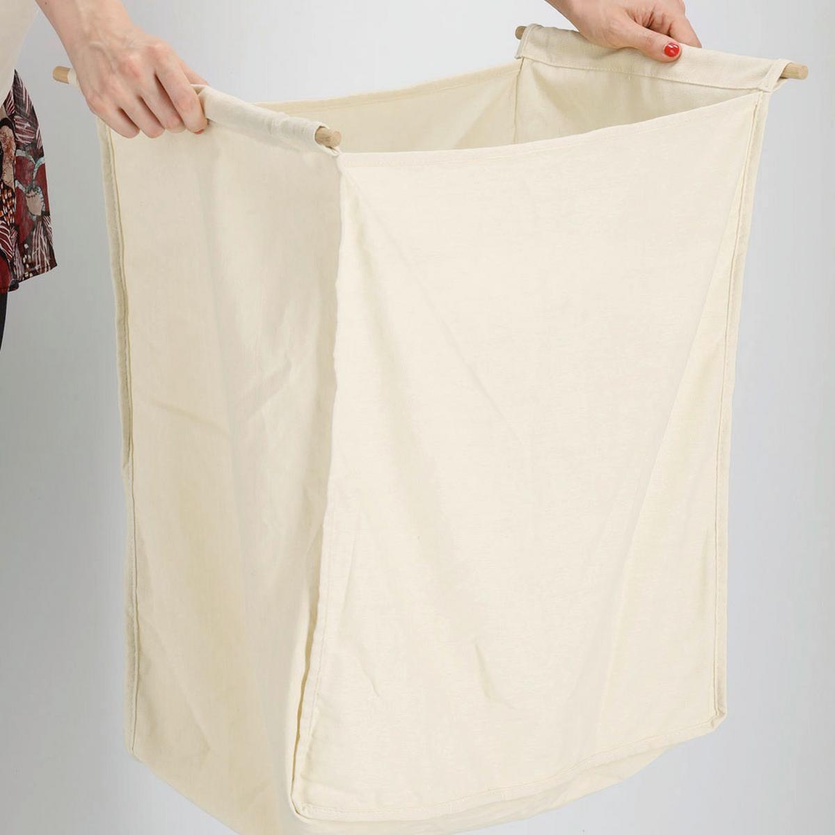 Wäschesammler Naturfarben Bambus - Naturfarben, Basics, Holz (53,5/33/61cm) - Zeller Present