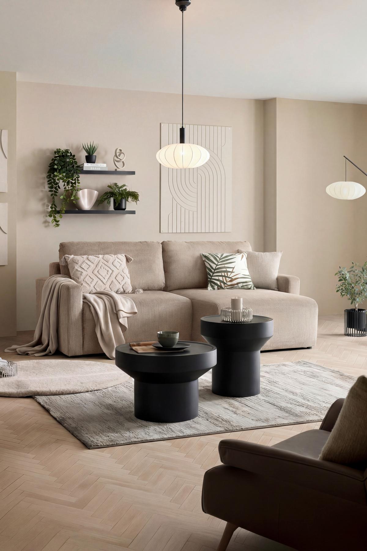 Coltar DAVE -BEST PRICE - taupe, Modern, textil (227/146cm) - Best Price