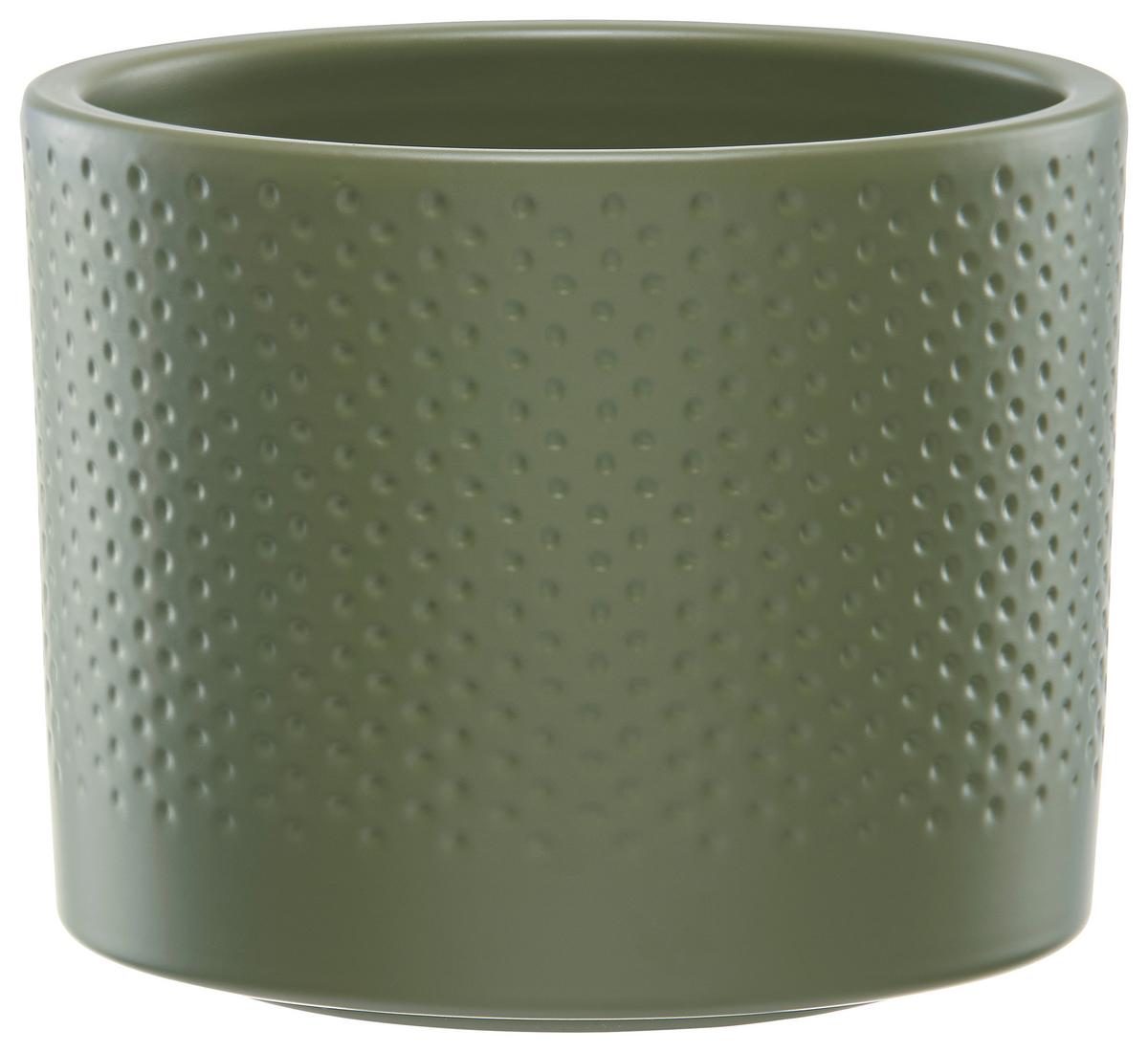 Pflanzentopf Era In Diversen Farben - temno siva/zelena, Basics, keramika (12,5/10cm)