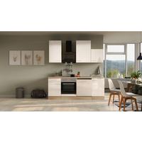 Küchenblock in Kaschmir/ Sonoma Eiche 'Nepal' - Kaschmir/Edelstahlfarben, MODERN, Holzwerkstoff/Metall (220cm) - FlexWell