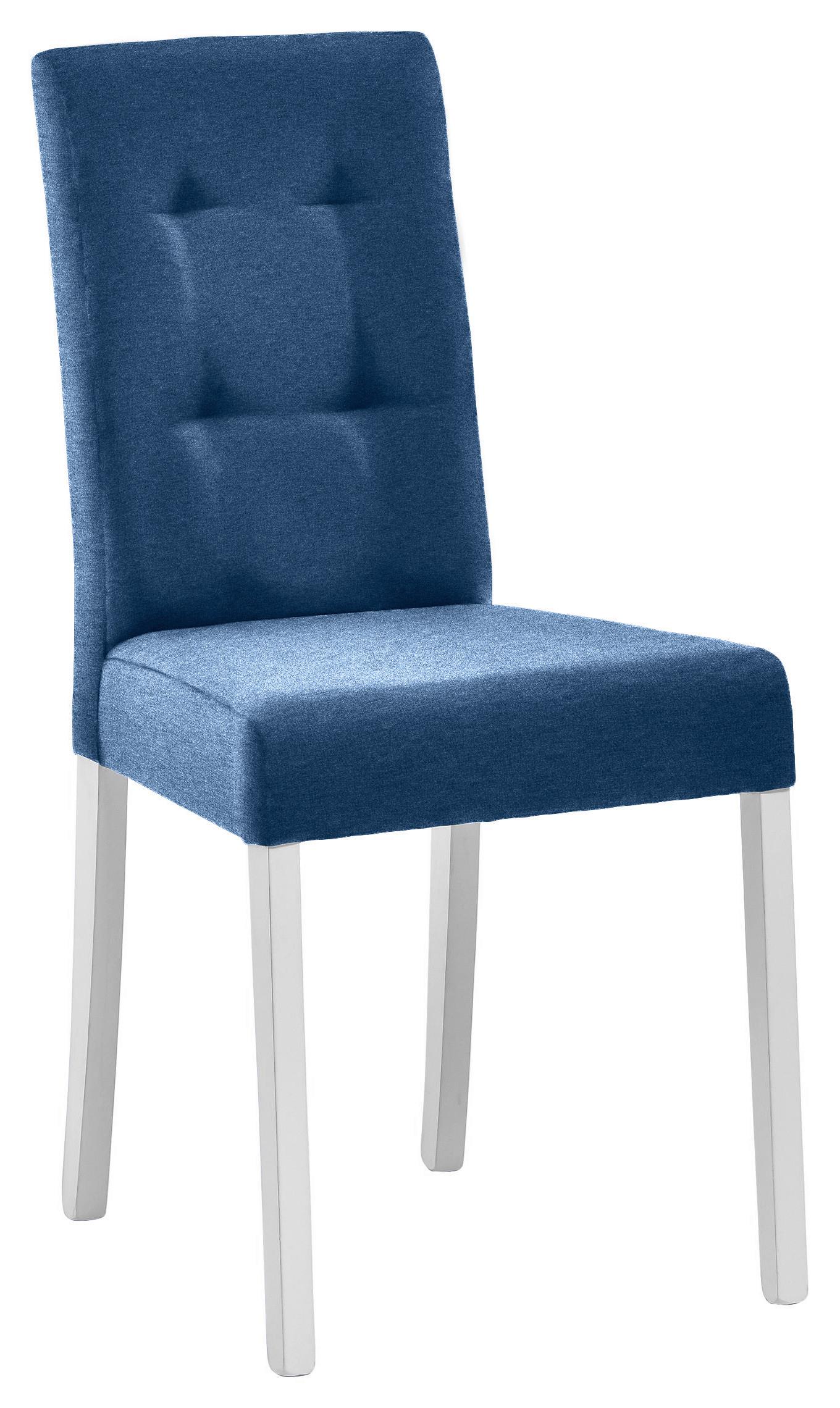 KRZESŁO LUKE - niebieski/biały, Romantik / Landhaus, drewno/tkanina (44/91/57cm) - Landscape