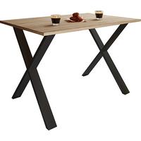 Jedilna Miza Xona, Hrast, Črna - črna/hrast sonoma, Basics, kovina/leseni material (140/50/76cm) - MID.YOU