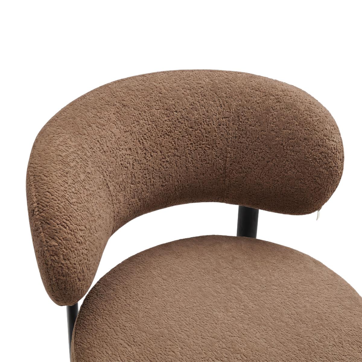 Stuhl Sigi Braun/Schwarz Webstoff - Schwarz/Braun, MODERN, Holz/Textil (54.5/78/59cm) - Mömax