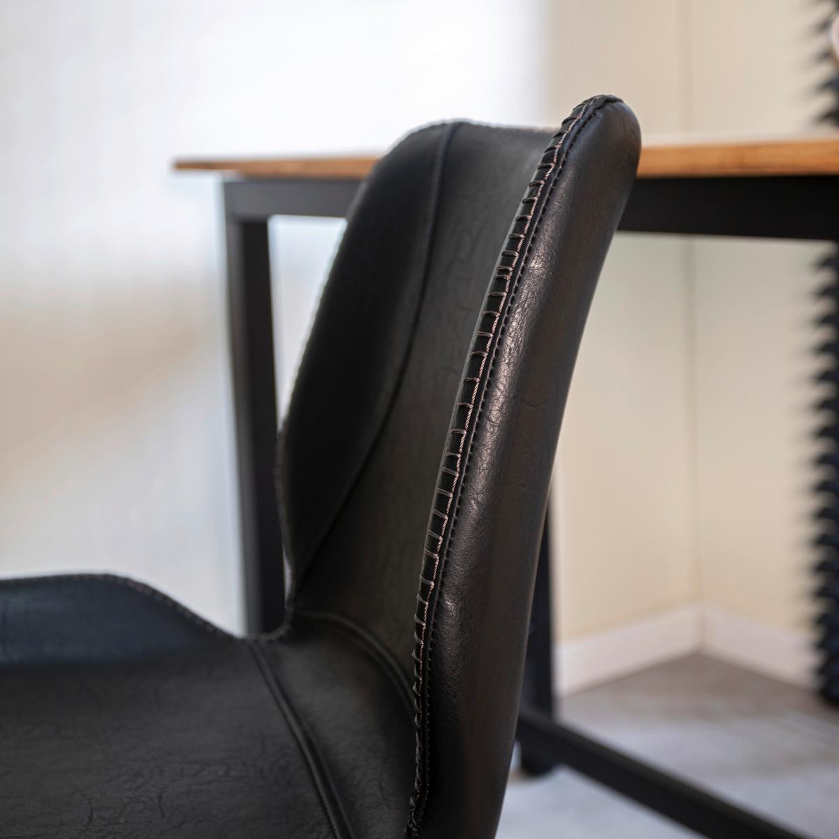 Barhocker-Set Barron 2er-Set ca. 47x99 cm Schwarz - Schwarz, KONVENTIONELL, Kunststoff/Textil (47/99/55cm) - MID.YOU