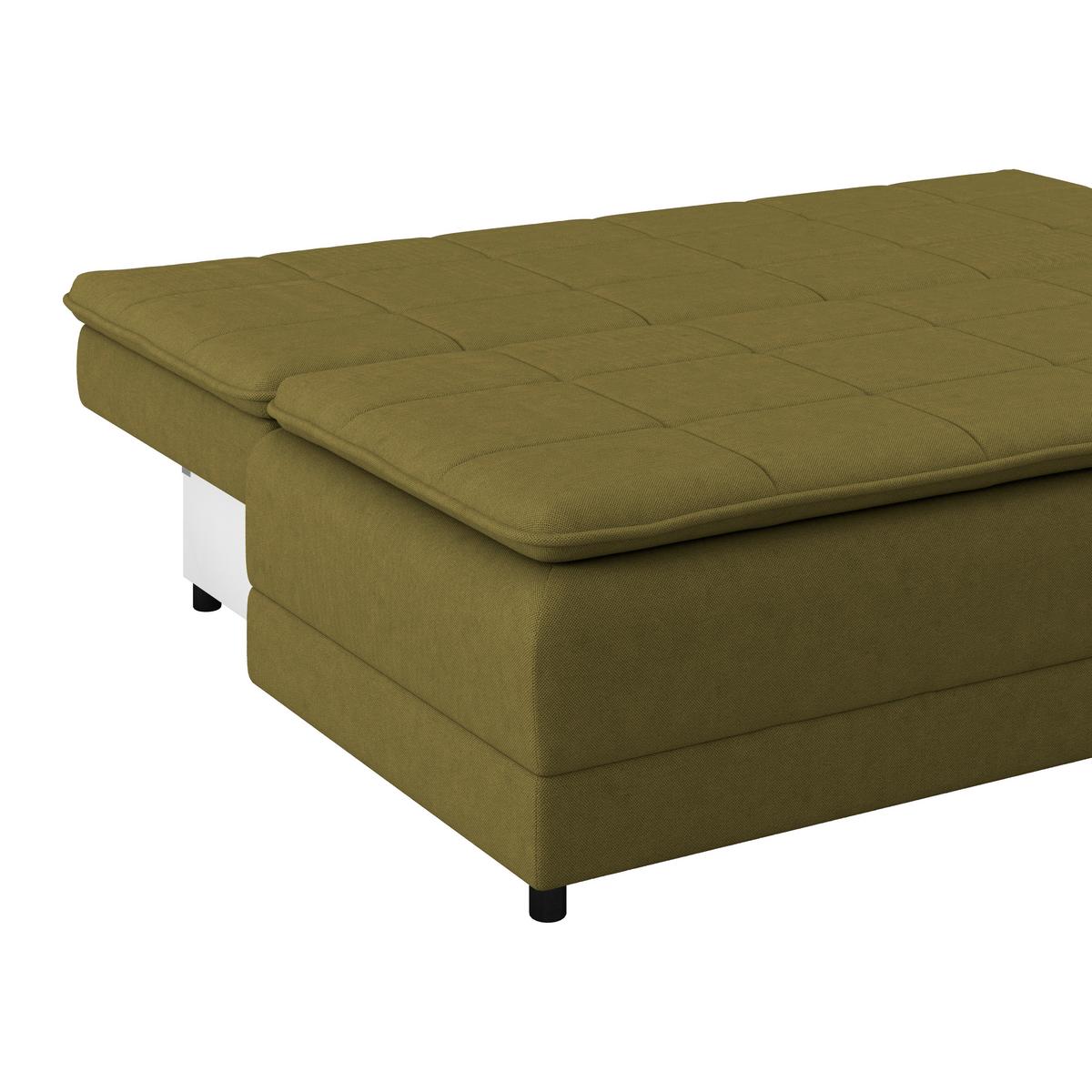 Canapea extensibila ALICE - măsliniu, Modern, textil (202/73-92/105cm) - Modern Living