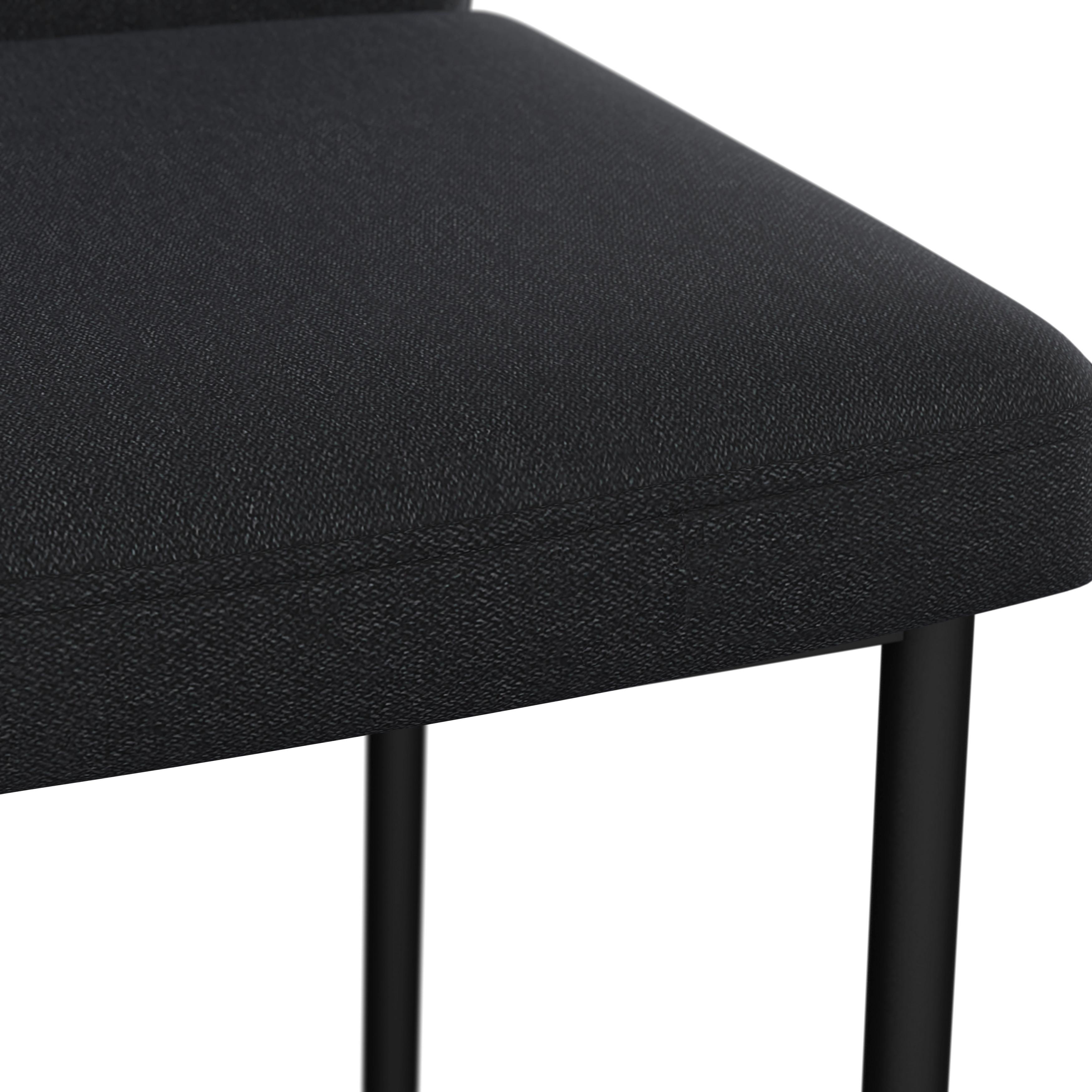 STOL CORI - mörkgrå/svart, Modern, metall/trä (45/87/57cm) - Bessagi Home