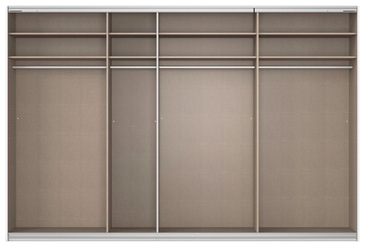 DULAP USI CULISANTE FELDKIRCH - argintiu/alb, Modern, sticlă/material pe bază de lemn (315/229/62cm)