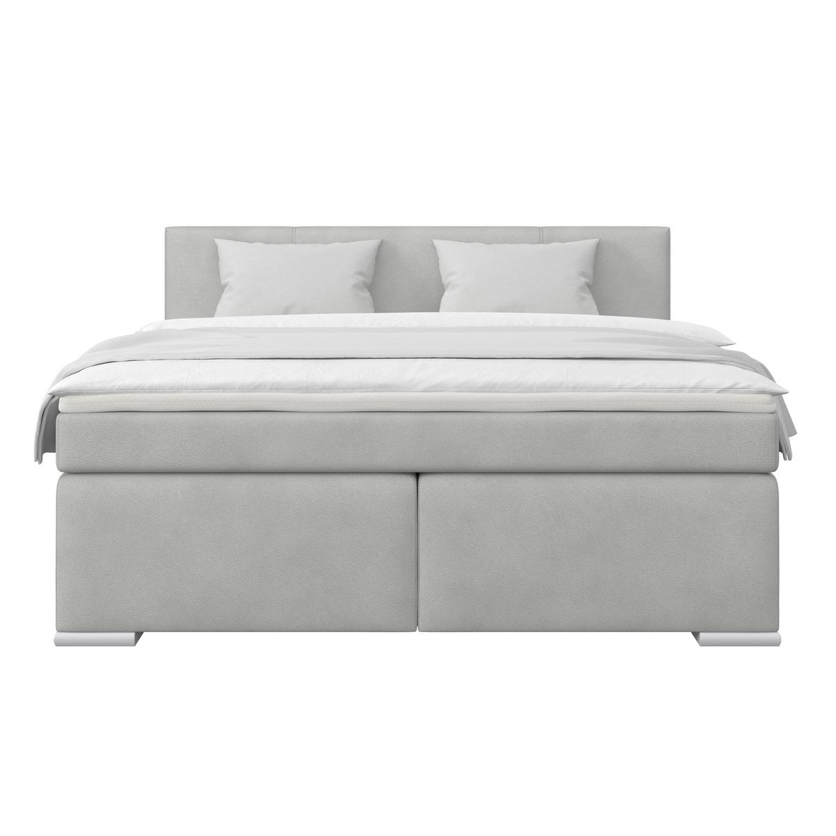 Boxspring Krevet Mira - boje sedefa/srebrne boje, Konvencionalno, drvo/metal (160/200cm) - Best Price