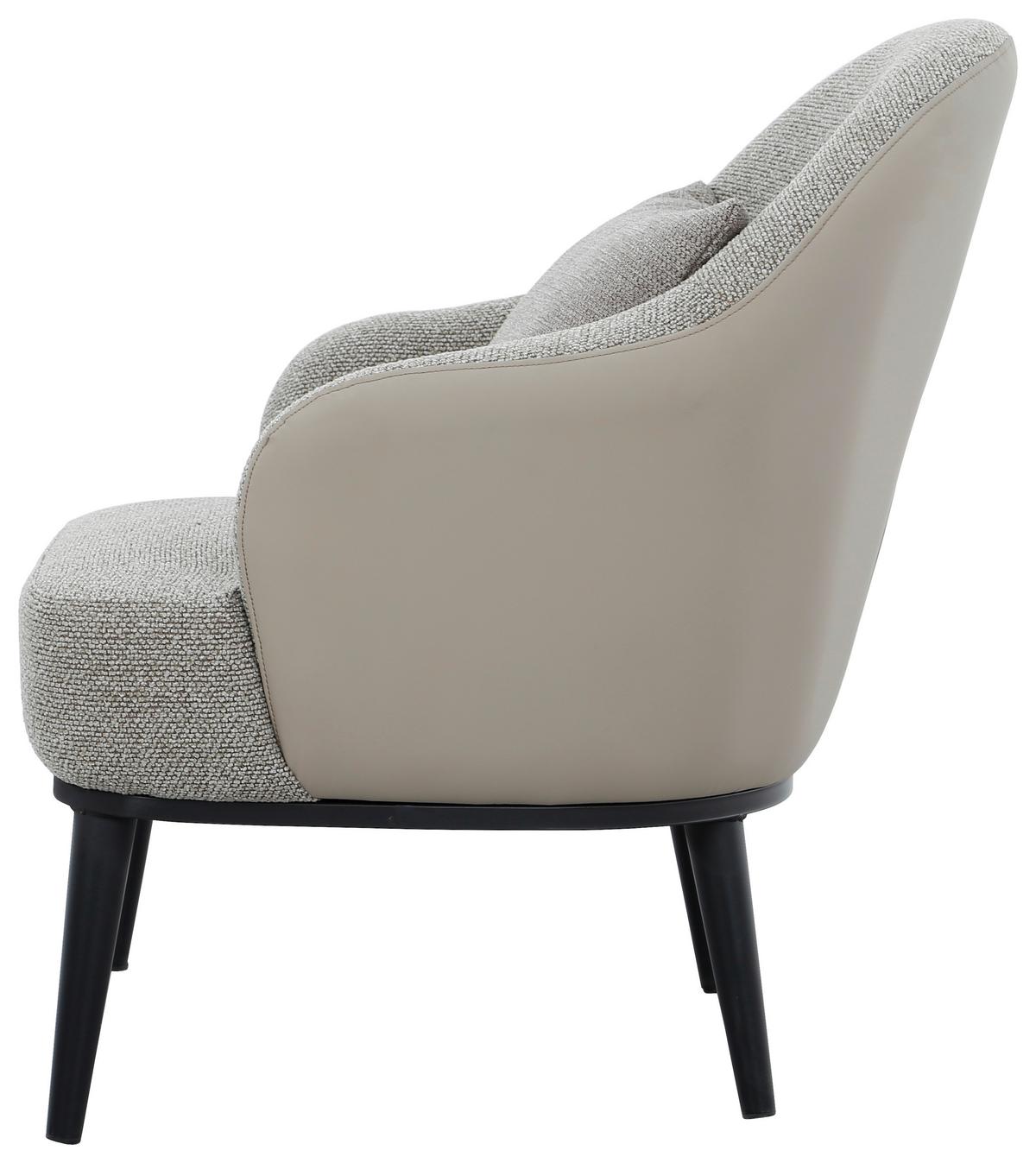 Fotelja Allegra - bež/smeđa, Moderno, metal/tekstil (77/85/78cm) - Mömax