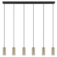 LAMPA WISZĄCA 57911-6HM - kolor mosiężny/czarny, Design, metal (115/6/120cm) - Globo