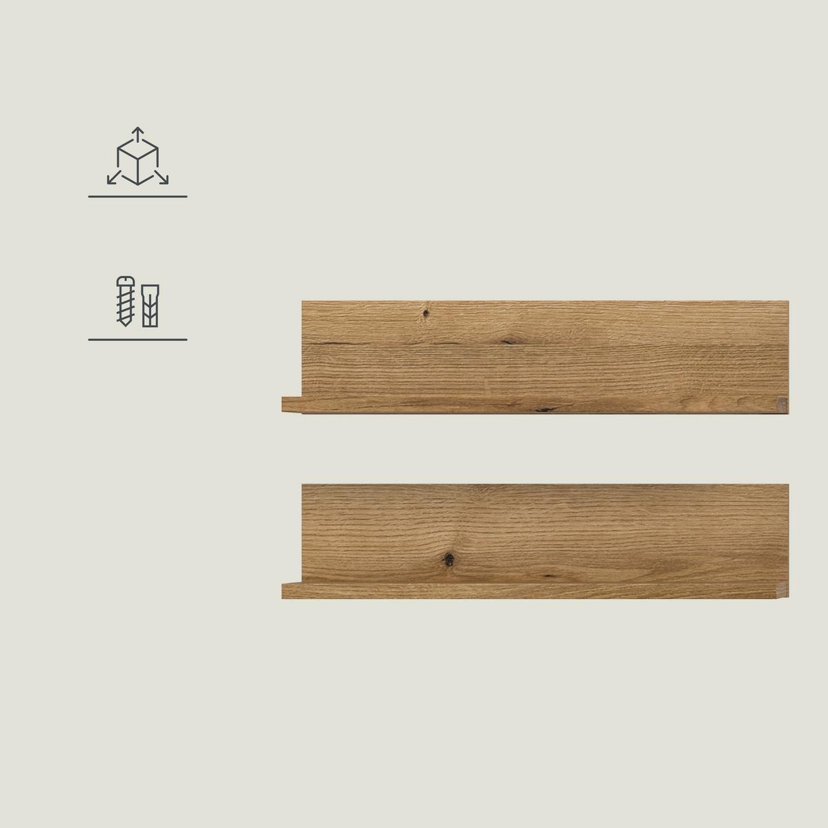 Badezimmer Aqua Eichefarben - Eichefarben, Trend, Holzwerkstoff (51/12/14cm) - MID.YOU